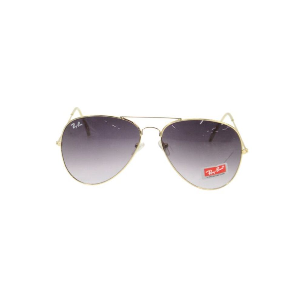 Ray Ban Womens Metal Aviator Reverse Round Frame Sunglasses Gold 140mm